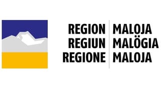 Logo - Regiun Malögia, l'instituziun che cumpiglia 12 vischnancas en Engiadin'Ota e Bregaglia.
