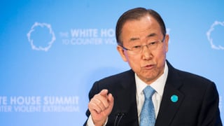 Ban Ki Moon tar in pled