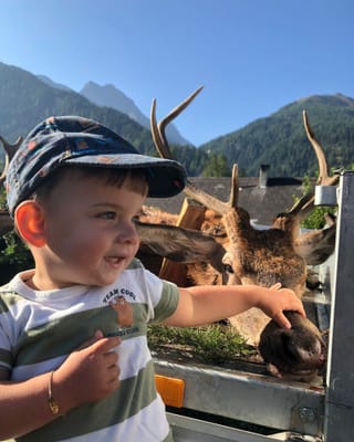 Kind mit Hirsch