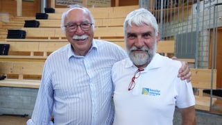 Il medi d'uffants Rolf Maibach (sanester) e Christian Hassler ch'ha manà 31 onns l'interpresa Energia Alternativa.