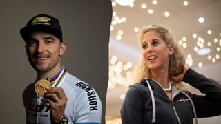 purtrets da Nino Schurter e Jolanda Neff