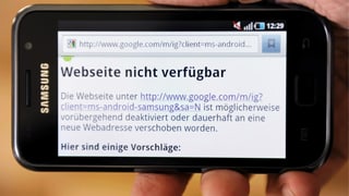 Telefonin che mussa che l'internet na funcziuna betg.
