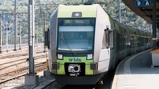 In tren da la BLS.