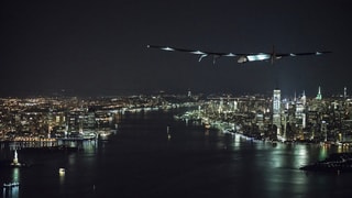 L'aviun solar sur la skyline da New York