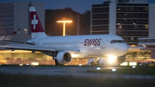 Purtret d'in aviun da la Swiss. 