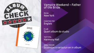 Albumcheck da «Father of the Bride»: il parairi da Danilo Bavier. 