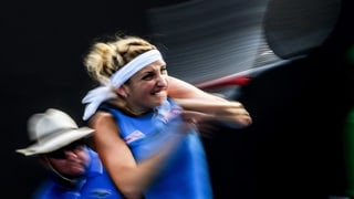 Timea Bacsinszky en acziun. 