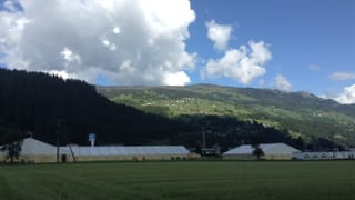 L'areal da la festa chantunala da gimnastica sper la zona d'industria da Tusaun.