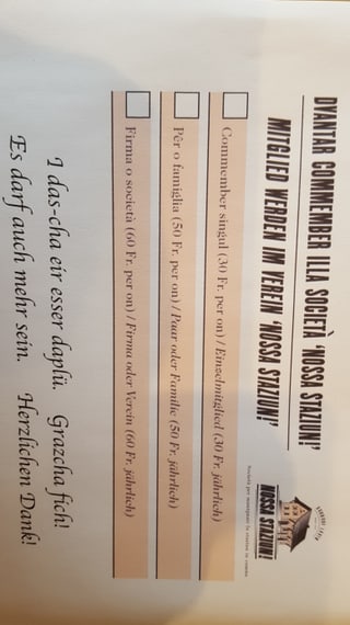 Fegl d'annunzia per daventar commember da la societad Noss Staziun Fegl d'annunzia per daventar commember da la societad Noss Staziun