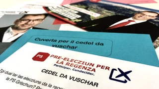 En la cuverta è tut quai ch'è necessari per elecziuns, in cedel da vuschar, ina cuverta, in attestat, ed informaziuns dals candidats. 