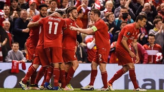 L'equpia da Liverpool durant il mezfinal da l'Europa League cunter Villarreal