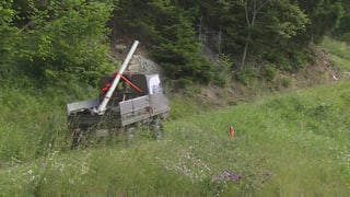 Cun in haflinger è vegnì transportà il material en la vischinanza da la fortezza.