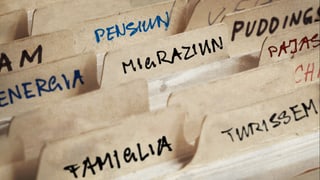registratura cun chavazzins: Energia, pensiun, migraziun, famiglia, turissem, pajas.
