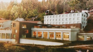Visualisaziun dal project cun il hostel da wellness. 