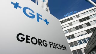 La fassada dal bajetg da Georg Fischer. 