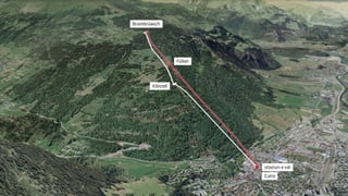 Plan da las duas pussaivladads a Brambrüesch. Plan da las duas pussaivladads a Brambrüesch.