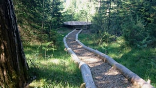 Ina da las plattafuormas per far joga, construidas datiers da la pista da currer.