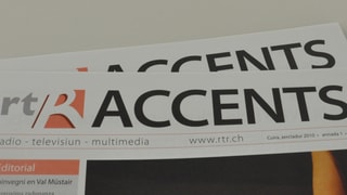 Header da la gasetta Accents cun il logo da RTR.