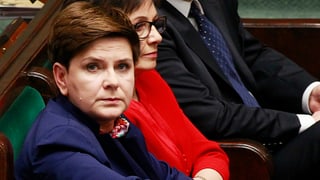 La primministra da la Pologna Beata Szydlo durant la debatta cun l'UE