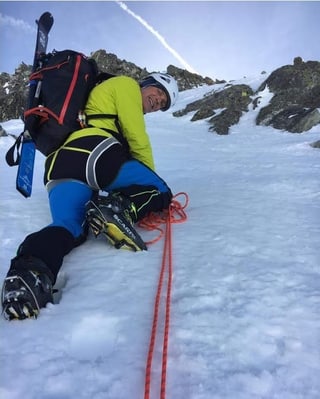 Martin Kreilliger vid ascender il cuolm