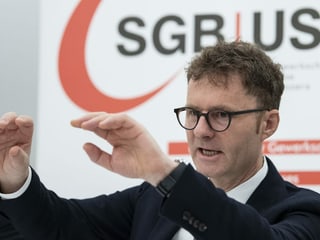 Daniel Lampart, il schefeconom da l'Uniun sindicala svizra (SGB) Daniel Lampart, il schefeconom da l'Uniun sindicala svizra (SGB)