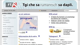 Il maletg mussa la pagina rtr.ch da l'onn 2004