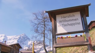 Tavla al cumenzament da la vischnanca da Tschappina.