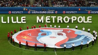 Il stadion da Lille durant la ceremonia d'avertura da la Euro 2016