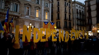 Purtret da demonstrants che tignan si il pled «independencia».