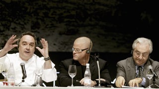 Gualtiero Marchesi è er in dals gronds cuschiniers en il mund –  Ferran Adria, Heston Blumenthal e Gualtiero Marchesi (da san.).