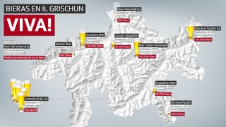 Ins vesa ina charta dal Grischun, nua ch'i è marcà las bierarias en il chantun.