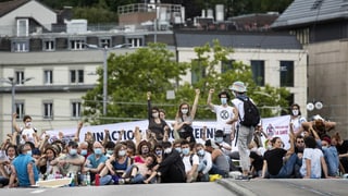 Ils demonstrants èn sesids giun plaun e la polizia ha stuì purtar davent in suenter l'auter.