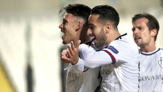 Ils giugaders da Basilea celebreschan lur emprim gol. 