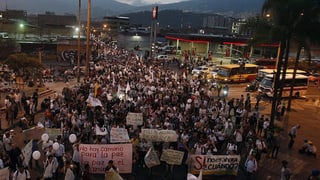 Ina demonstraziun en la Columbia