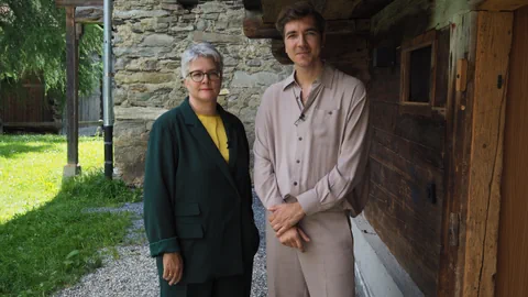 Anita Simeon Lutz cun moderatur Livio Chistell