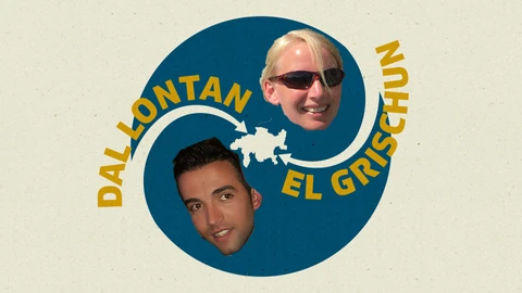 logo da l'acziun RTR dal lontan el Grischun.