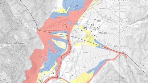 Gefahrenkarte Wasser für das Gebiet um Lostallo