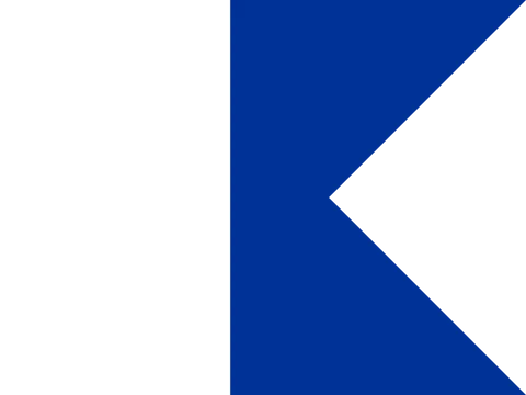 Abstraktes Design in Blau, Schwarz und Weiss.