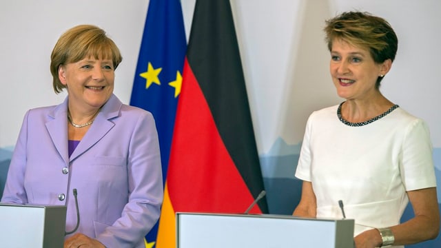 Angela Merkel e Simonetta Sommaruga han discurrì davart la relaziun dals dus pajais.