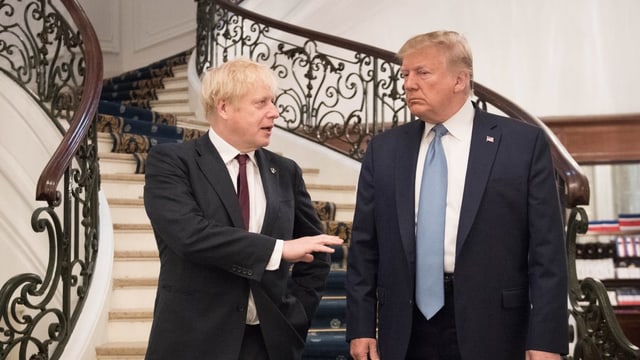 Boris Johnson e Donald Trump.
