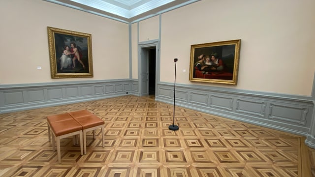 La filmada da la tura virtuala en il Museum d'art dal Grischun a Cuira.