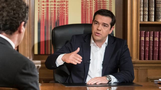Tsipras en biro