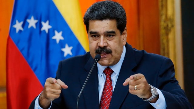 Purtret da Maduro durant in pled. 