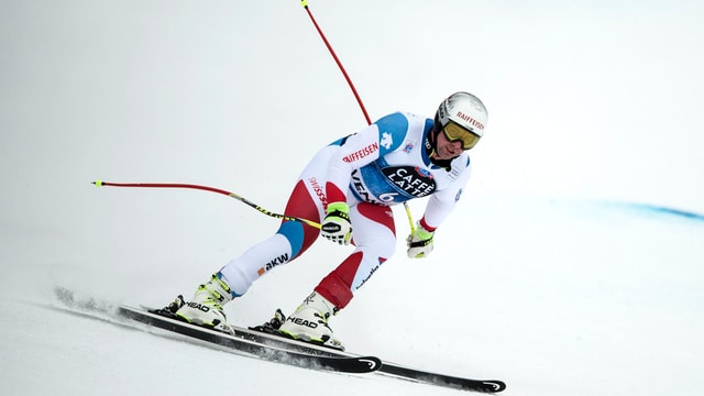 Il skiunz Beat Feuz durant il trenament al Lauberhorn, Wengen