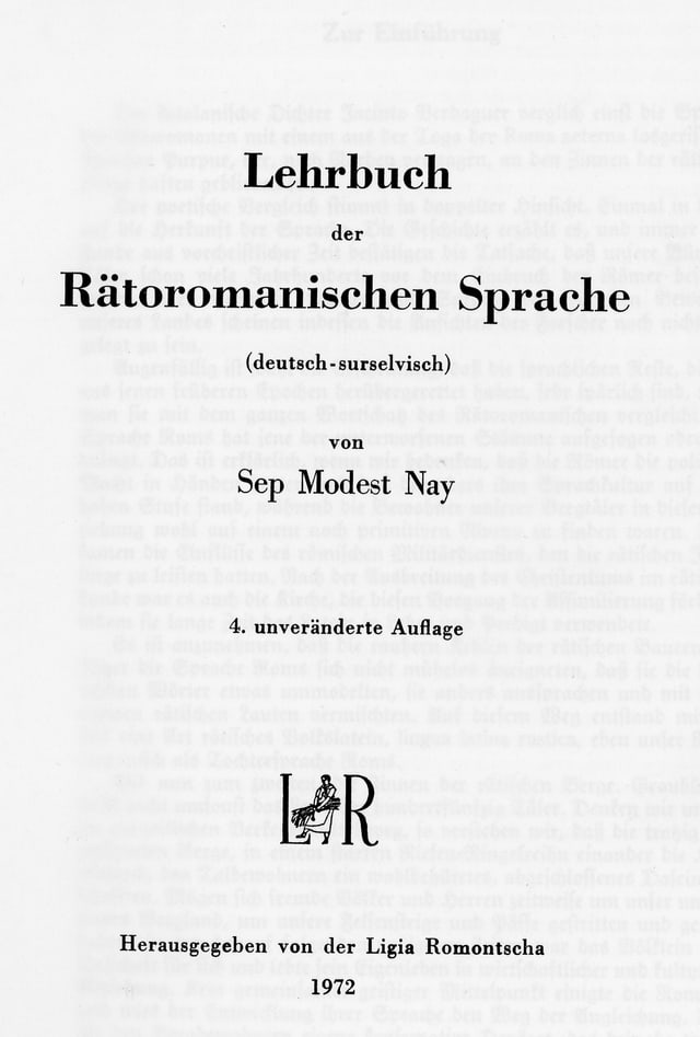 Manual da rumantsch sursilvan cumparì 1938 Manual da rumantsch sursilvan cumparì 1938