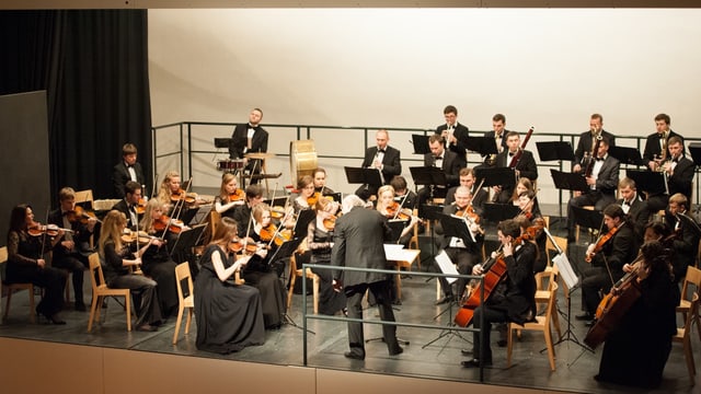 L'orchester academic sinfonic da giuvenils da L'viv il 2014 a Mustér. L'orchester academic sinfonic da giuvenils da L'viv il 2014 a Mustér.