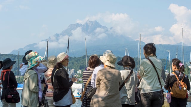 Turists asiats a Lucerna.