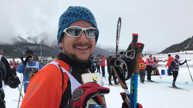 Intervista cun Serafin Beer suenter l'arrivada a S-chanf