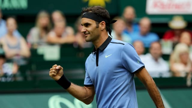 Roger Federer a Halle.