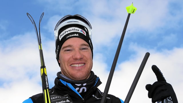Intervista cun Dario Cologna a l'arrivada
